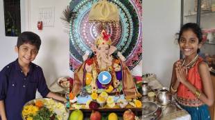 ganesh festival 2024 marathi actor abhijeet kelkar childrens create decoration