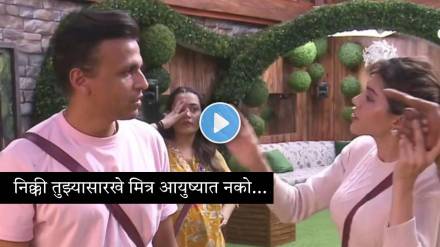 bigg boss marathi abhijeet fight with nikki