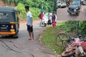 biker killed on the spot after being hit by tata sumo on ratnagiri ganpatipule road