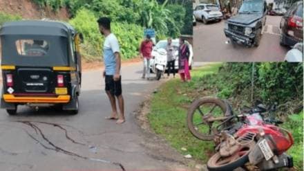 biker killed on the spot after being hit by tata sumo on ratnagiri ganpatipule road