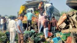 Jalna Accident : जालन्यात बस-टेम्पोचा भीषण अपघात; सहा ठार, १८ जण जखमी