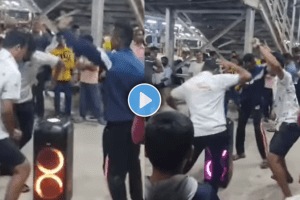 Balya dance on diva railway station during ganeshotsav konkan traditional dance viral video on social Media