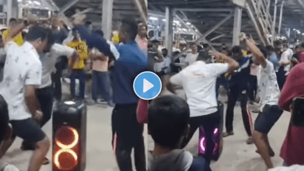 Balya dance on diva railway station during ganeshotsav konkan traditional dance viral video on social Media