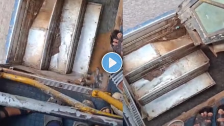 broken footboard on the Udupi to Karkala KSRTC bus how to board the bus Watch Viral Video