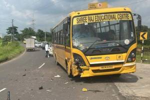 three die after bike collides with bus in raigad incident caught on dashcam