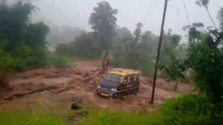 raigad cloud burst rain marathi news