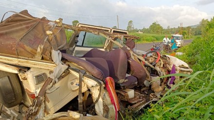 Kolhapur three dead in accident marathi news