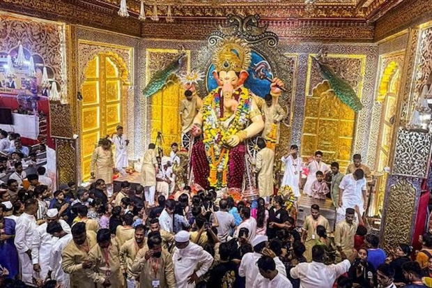 Ganesh Chaturthi celebrations 2024, Ganpati Bappa Morya chants, Ganesh idols installation, Ganesh Utsav in India, Famous Ganpati pandals in Mumbai