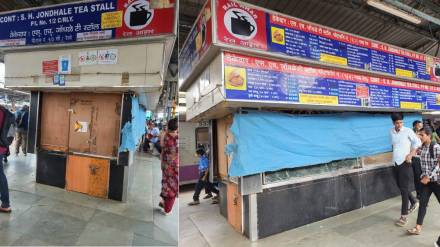 food stall on crowded platforms in dombivli station railway