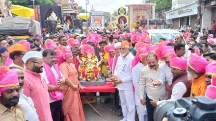 ganesh immersion procession begins with enthusiasm in nashik