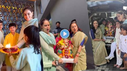 genelia deshmukh shares video of ganpati visarjan celebration