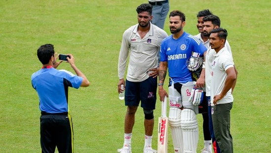 Virat Kohli With Net Bowlers