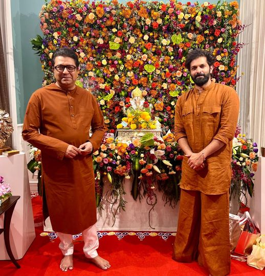 raj thackeray amit thackeray ganpati 2024