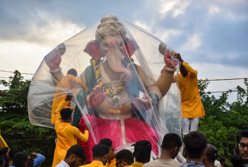 Ganesh Chaturthi processions in India