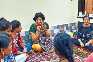 Special modak making classes for visually impaired women