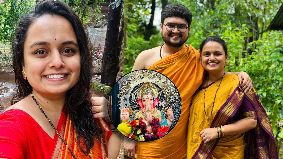 mugdha vaishampayan celebrates first ganesh utsav after marriage in kokan