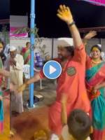 namrata sambherao dance on kolhapuri halgi with husband