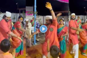 namrata sambherao dance on kolhapuri halgi with husband