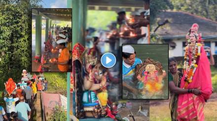 nikhil bane shared beautiful video of kokan ganpati bappa visarjan