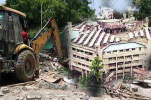 nmmc demolished on unauthorized huts in nerul division