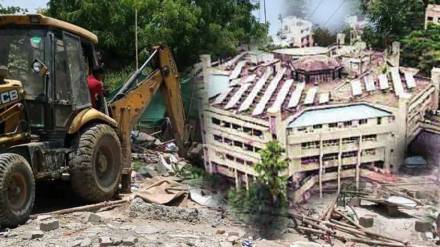 nmmc demolished on unauthorized huts in nerul division