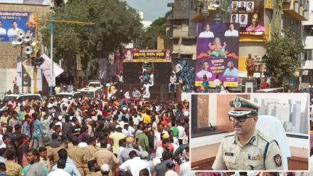 ganesh immersion procession in ended pune