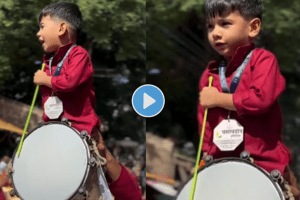 Shivgarjana Ganesh Visarjan 2024 4-Year-Old's revanshSteals the Show Viral video Heartwarming Moment