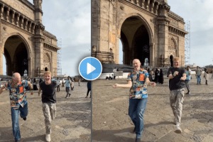 ricky pond dance viral video on bollywood song ban than chali in front of gateway of india