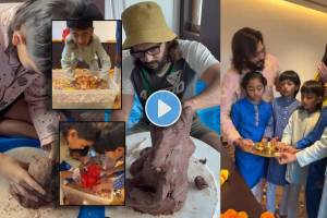 riteish deshmukh children made eco friendly ganpati idol