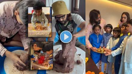 riteish deshmukh children made eco friendly ganpati idol