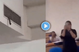 snake enters in classroom through ac vent viral video