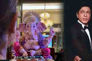 Shah Rukh Khan welcomes ganpati bappa at mannat