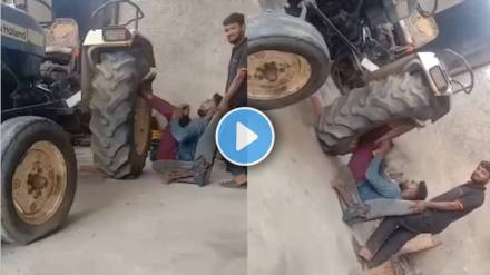 man show strength but broke both legs viral video