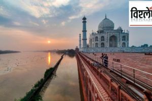 yamuna taj mahal cracks heavy rain