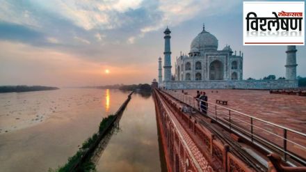 yamuna taj mahal cracks heavy rain