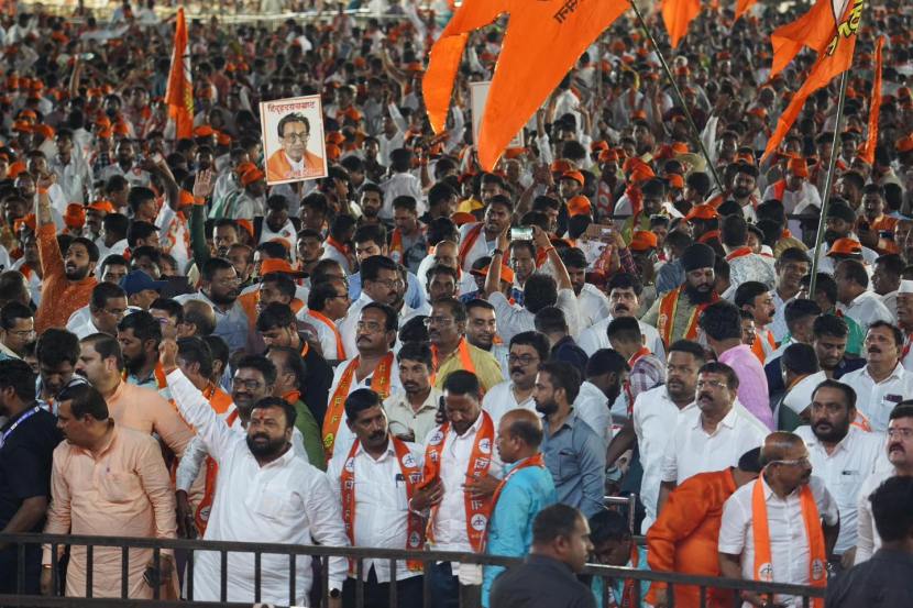 Shivsena Dasara Melava Aazad Maidan 2024 Photos, eknath shinde speech 