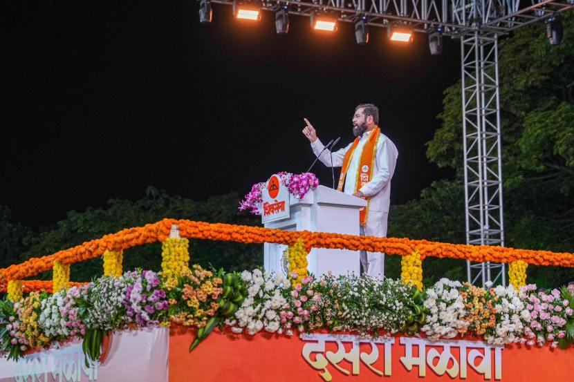 Shivsena Dasara Melava Aazad Maidan 2024 Photos, eknath shinde speech 