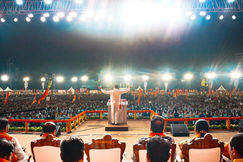 Shivsena Dasara Melava Aazad Maidan 2024 Photos, eknath shinde speech 