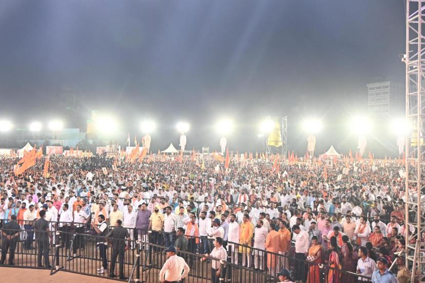 Shivsena Dasara Melava Aazad Maidan 2024 Photos, eknath shinde speech 