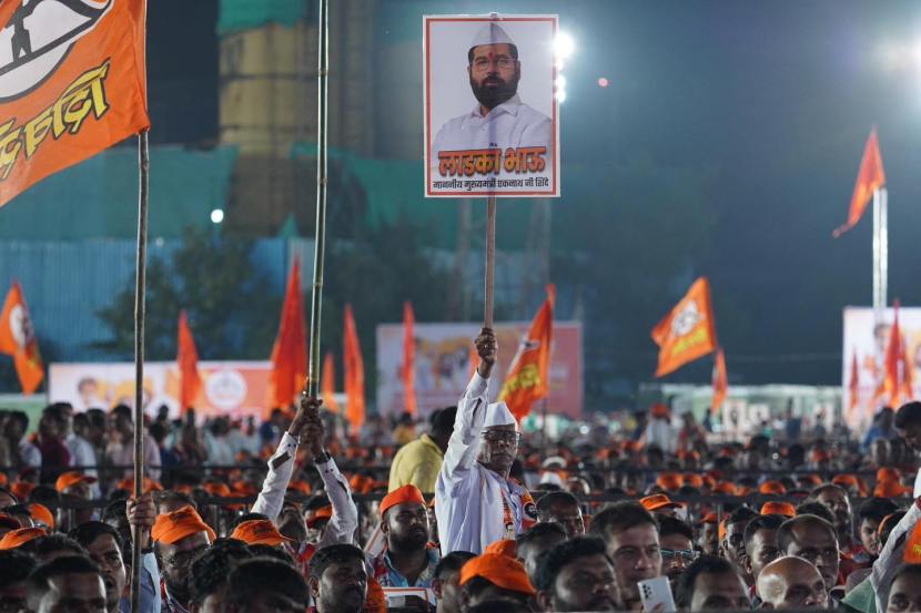 Shivsena Dasara Melava Aazad Maidan 2024 Photos, eknath shinde speech 