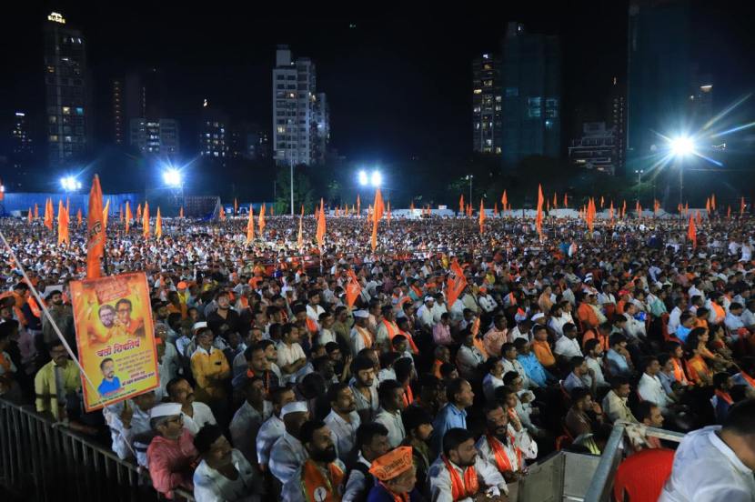 shivsena ubt dasara melava 2024, uddhav thackeray speech, dasra melava photos