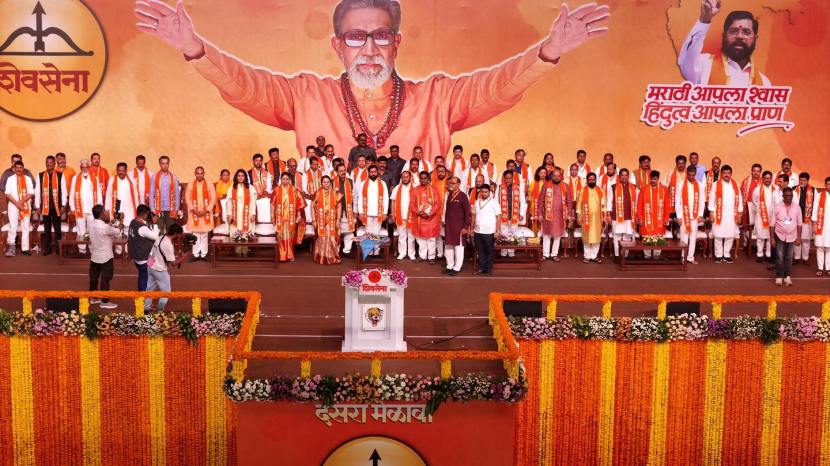 Shivsena Dasara Melava Aazad Maidan 2024 Photos, eknath shinde speech 