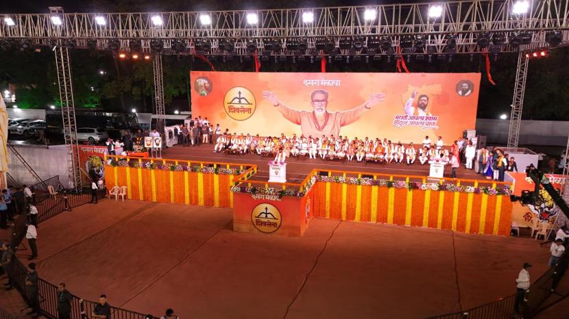 Shivsena Dasara Melava Aazad Maidan 2024 Photos, eknath shinde speech 