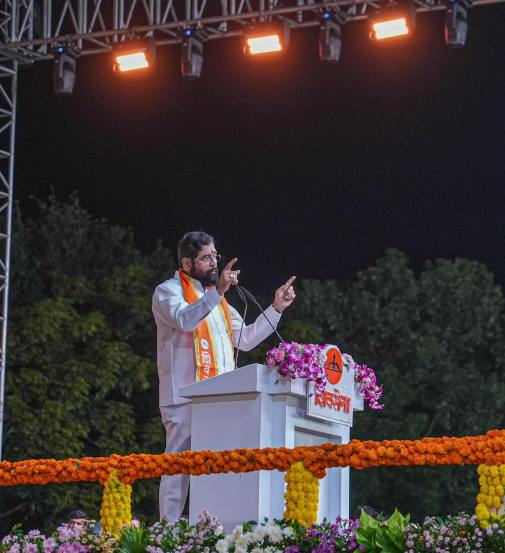 Shivsena Dasara Melava Aazad Maidan 2024 Photos, eknath shinde speech 