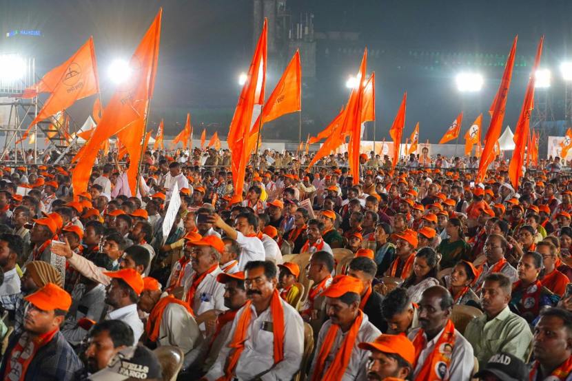 Shivsena Dasara Melava Aazad Maidan 2024 Photos, eknath shinde speech 