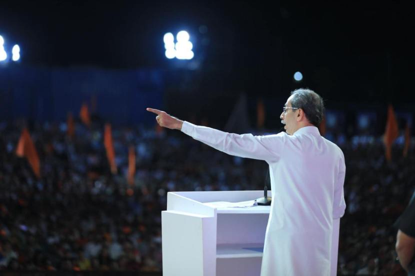 shivsena ubt dasara melava 2024, uddhav thackeray speech, dasra melava photos