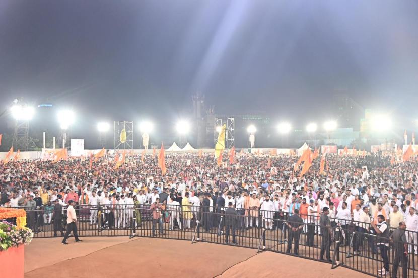 Shivsena Dasara Melava Aazad Maidan 2024 Photos, eknath shinde speech 