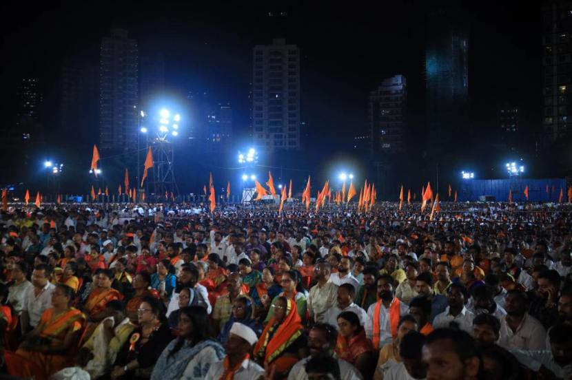 shivsena ubt dasara melava 2024, uddhav thackeray speech, dasra melava photos