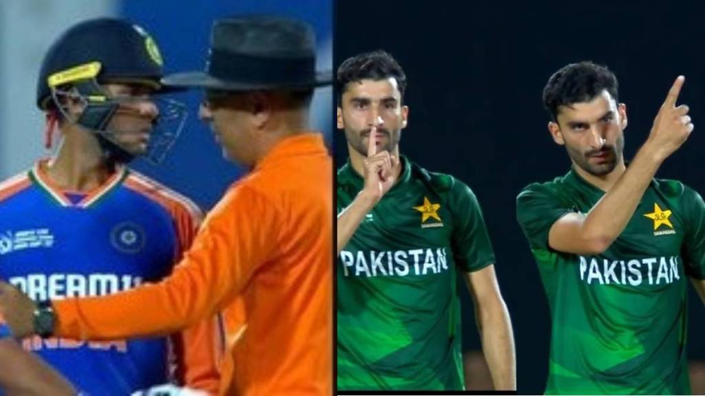 IND vs PAK Abhishek Sharma and Pakistani Bowler Fights Indian Batter Gives Death Stare After Fiery Send Off Watch Video