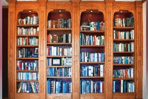 Loksatta lokrang Home design A bookcase on the wall of the house